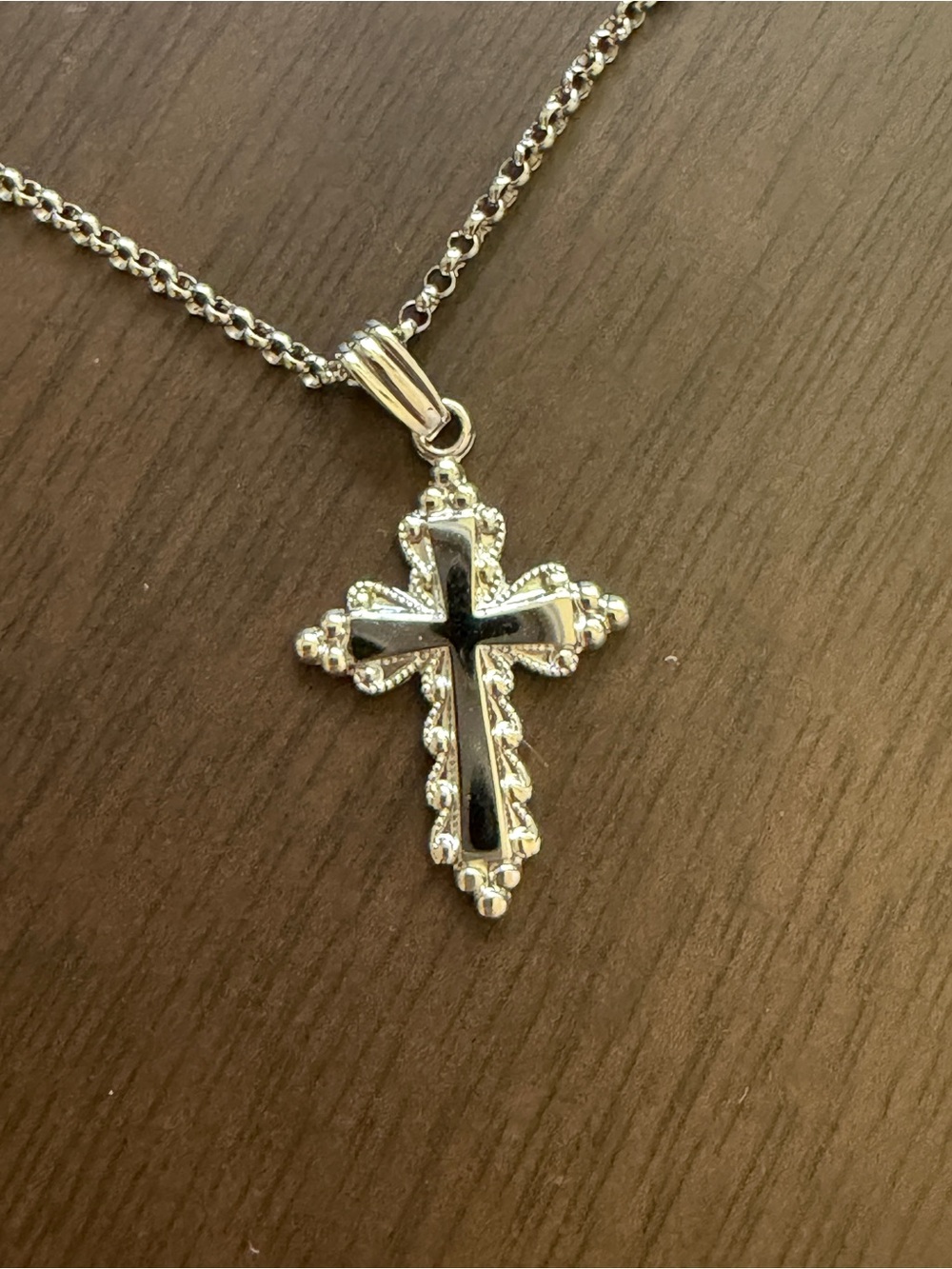 Cross Pendant Necklace - Sterling Silver